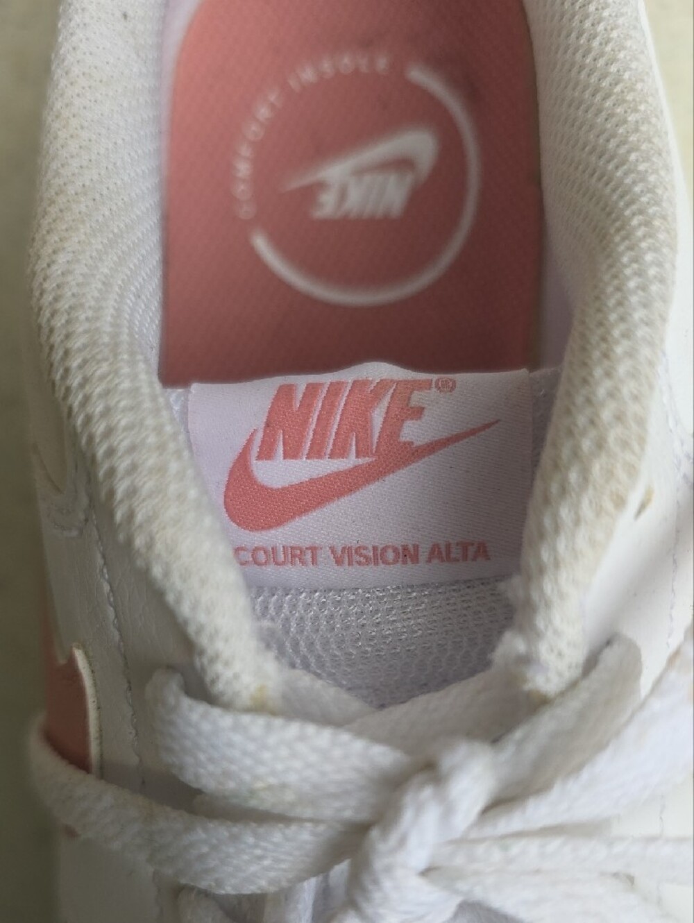 Nike Court Vision Alta Platform Sneakers White Pink Women's Size 9.5 - Picture 11 of 15